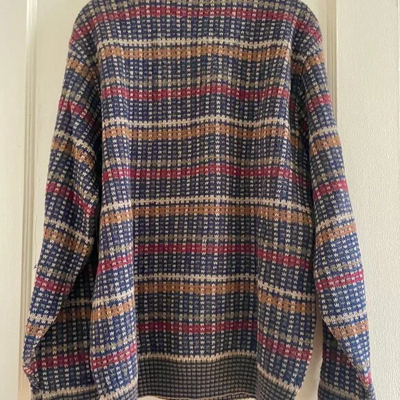 Pendleton 100% Wool Striped Sweater | Men's L - Picture 2 of 3